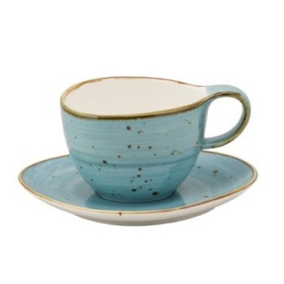 10 Strawberry Street and Co 8.5 OZ. COFFEE CUP & SAUCER Artic Blue - Picture 1 of 11
